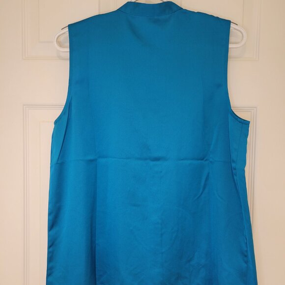 ANN TAYLOR SLEEVELESS RUFFLE BLOUSE SZ M NWT - Picture 5 of 10